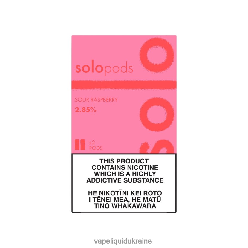 Vape Pod System - Solo Replacement Pod 2-Pack Sour Raspberry 44R8N659