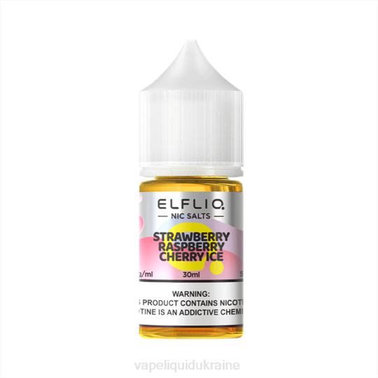 Vape Liquid Ukraine - ELFBAR ELFLIQ nic salt 30ml STRAWBERRY RASPBERRY CHERRY ICE 864632