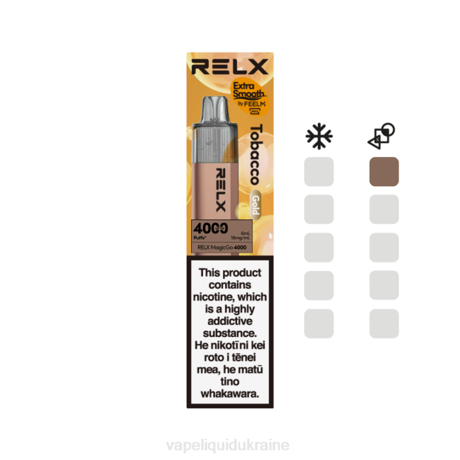Vape Liquid Ukraine - RELX MagicGo 4000 Disposable Vape Tobacco (Gold) DX842