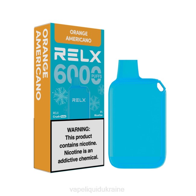 Pod System Vape - RELX Crush Pocket 6000 Icy Orange Americano DX8415