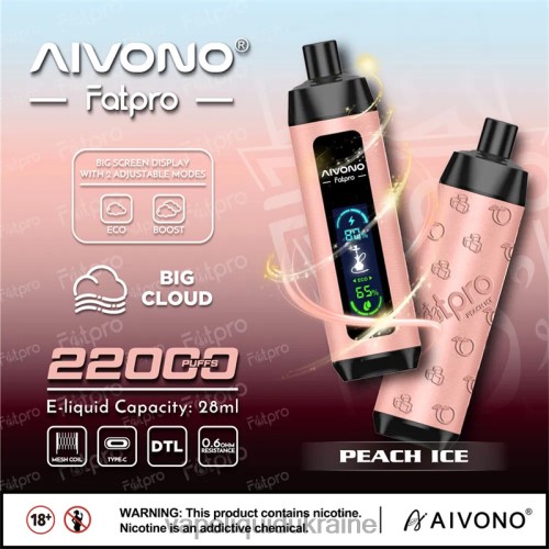 Pod System Vape - Aivono Fatpro 22000 HZDR05 Peach Ice