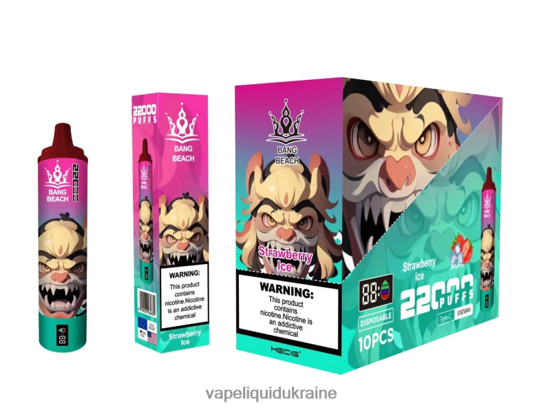 Pod System Vape - Bang Beach 22000 Puffs Smart Screen Strawberry Ice 624T6B20