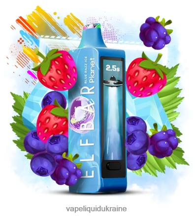 Pod System Vape - Elf Bar Planet 25000 Blue Razz Ice ZTRF6615