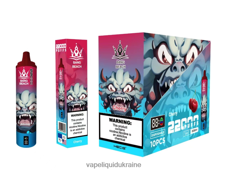 Vape Liquid Ukraine - Bang Beach 22000 Puffs Smart Screen Cherry 624T6B17