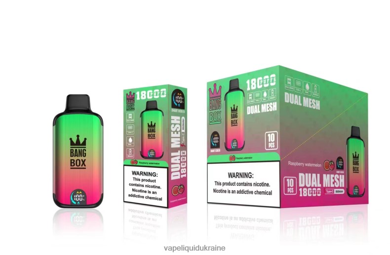 Vape Liquid Ukraine - Bang Box 18000 puffs Raspberry Watermelon 624T6B97