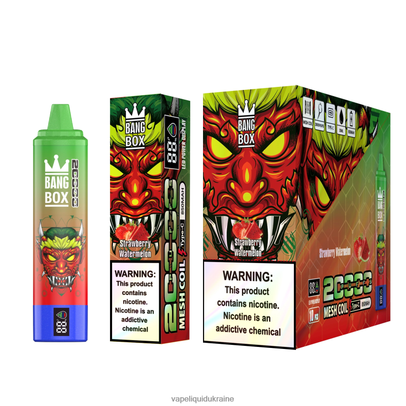 Vape Liquid Ukraine - Bang Box 20000 Puffs Smart Screen Strawberry Watermelon 624T6B52