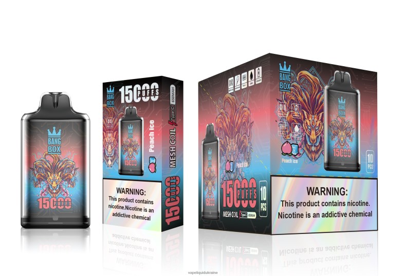Vape Liquid Ukraine - Bang Box S1-15000 Puffs Peach Ice 624T6B102