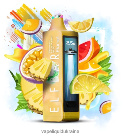 Vape Liquid Ukraine - Elf Bar Planet 25000 Pineapple Passion Fruit Baja ZTRF6627