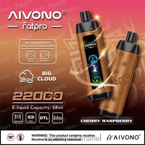 Vape Pod System - Aivono Fatpro 22000 HZDR04 Cherry Raspberry
