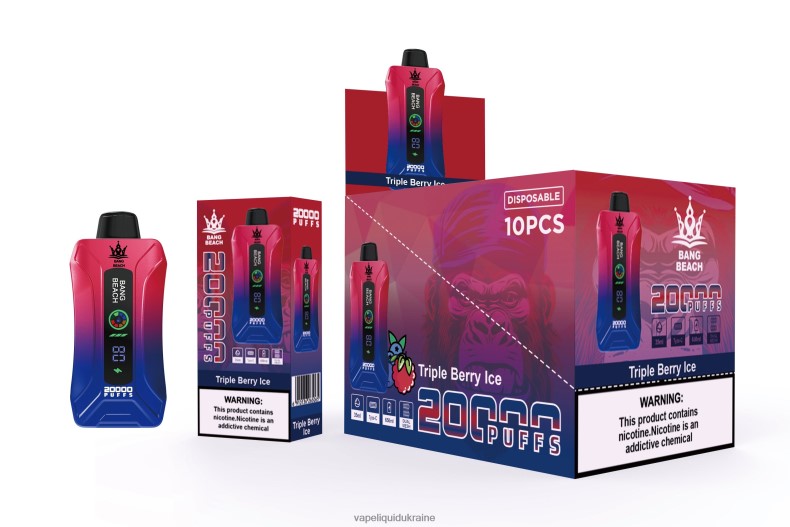 Vape Shop Київ - Bang Beach 20000 Puffs Smart Screen Vape Triple Berry Ice 624T6B8