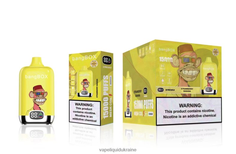 Vape Shop Київ - Bang Box 15000 Puffs Strawberry Banana 624T6B43