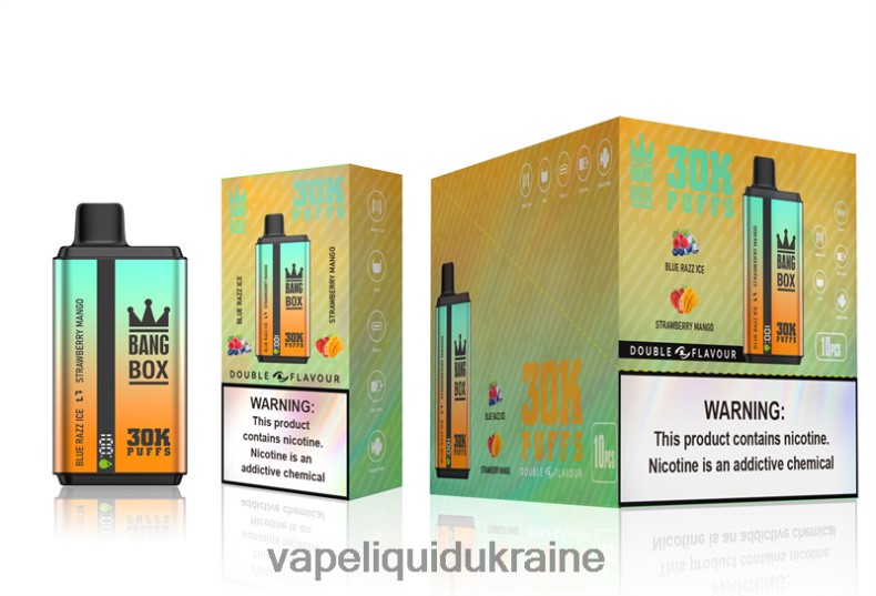 Vape Shop Київ - Bang Box 30000 Puffs Dual Flavors Blue Razz Ice & Strawberry Mango 624T6B73
