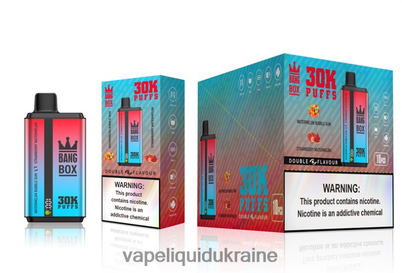 Vape Shop Київ - Bang Box 30000 Puffs Dual Flavors Watermelon Bubble Gum & Strawberry Watermelon 624T6B68