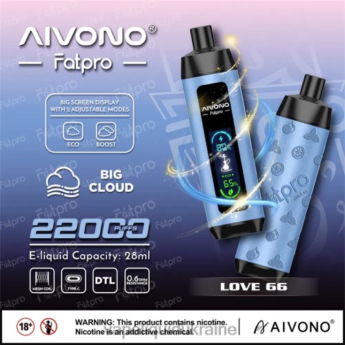Vape Ukraine - Aivono Fatpro 22000 HZDR06 Love 66
