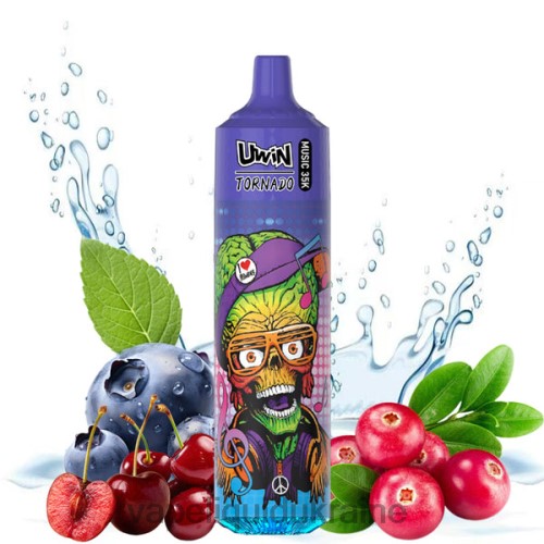 Vape Ukraine - UWIN CRYSTAL 35K DISPOSABLE VAPE HZDR0391 Blueberry Cherry Cranberry
