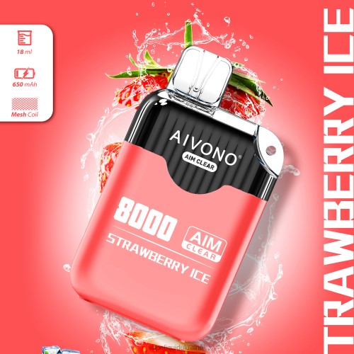 Pod System Vape - Aivono AIM CLEAR 8000 HZDR0205 Strawberry Ice