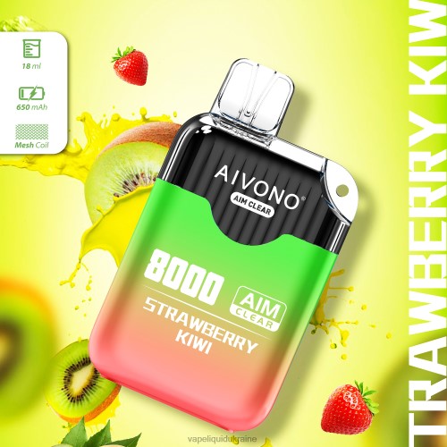 Pod System Vape - Aivono AIM CLEAR 8000 HZDR0210 Strawberry Kiwi