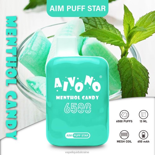 Pod System Vape - Aivono AIM PUFF STAR 6500 HZDR0295 Menthol Candy