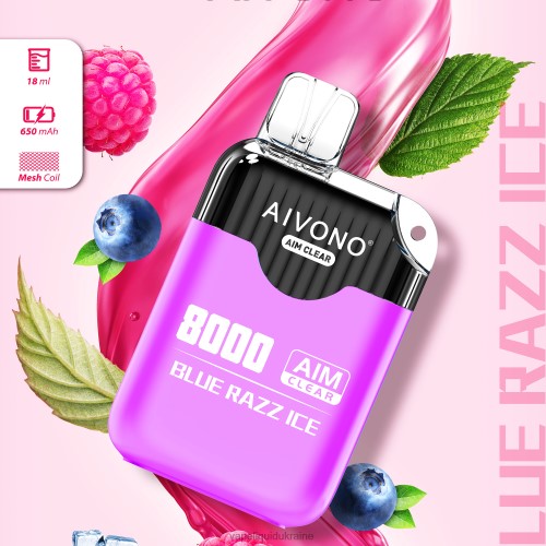 Vape Liquid Ukraine - Aivono AIM CLEAR 8000 HZDR0202 Blue Razz Ice