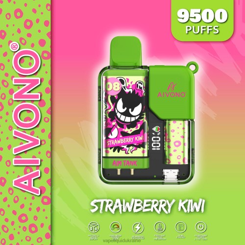 Vape Liquid Ukraine - Aivono AIM TANK 9500 HZDR047 Strawberry Kiwi