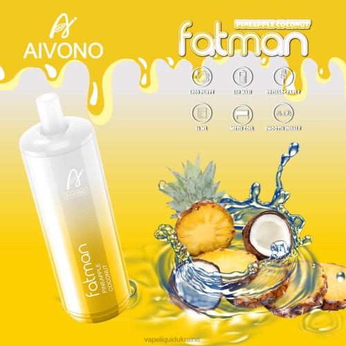 Vape Pod System - Aivono FATMAN 6800 HZDR029 Pineapple Coconut