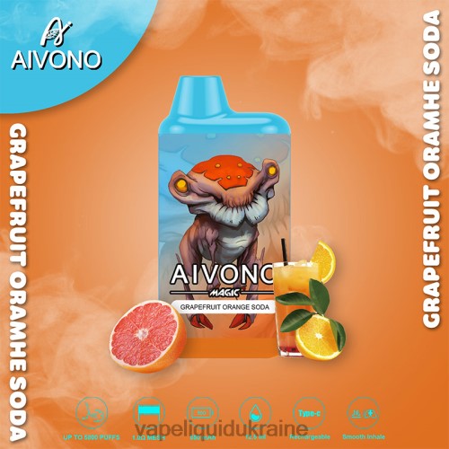 Vape Ukraine - Aivono AIM MAGIC 5800 Mouth Box Cigarette HZDR0101 Grapefruit Orange Soda