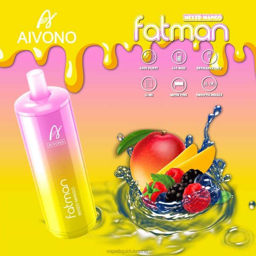Vape Ukraine - Aivono FATMAN 6800 HZDR026 Mixed Mango