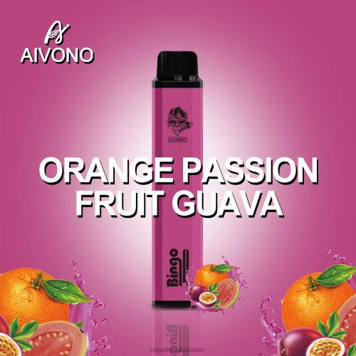 Vape Liquid Ukraine - Aivono AIM BINGO 4000 HZDR0132 Orange Passionfruit Guava