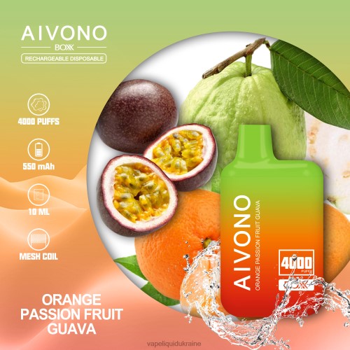 Vape Liquid Ukraine - Aivono AIM BOXX 4000 HZDR0212 Orange Passionfruit Guava