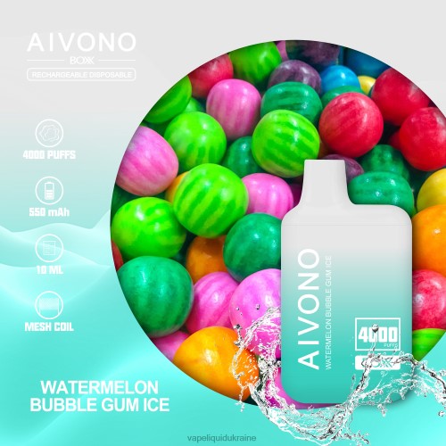 Vape Liquid Ukraine - Aivono AIM BOXX 4000 HZDR0227 Watermelon Bubble Gum Ice