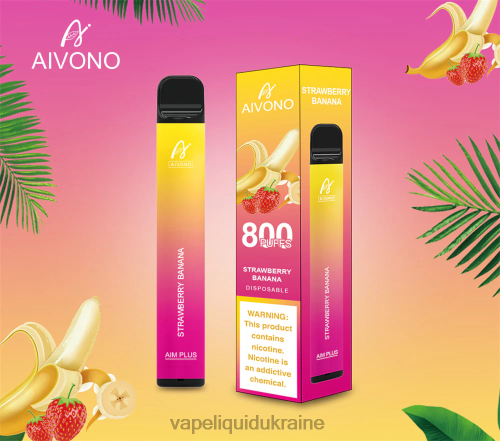 Vape Liquid Ukraine - Aivono AIM PLUS 800 HZDR0192 Strawberry Banana