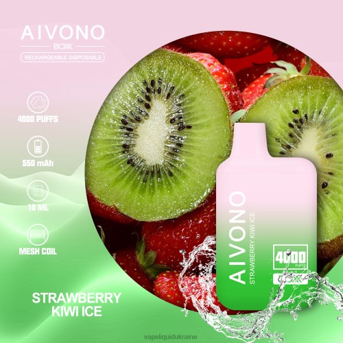 Vape Pod System - Aivono AIM BOXX 4000 HZDR0229 Strawberry Kiwi Ice