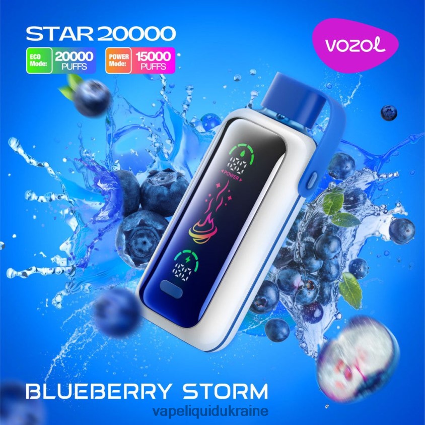 Pod System Vape - VOZOL STAR 20000 ZV2J065 BLUEBERRY STORM