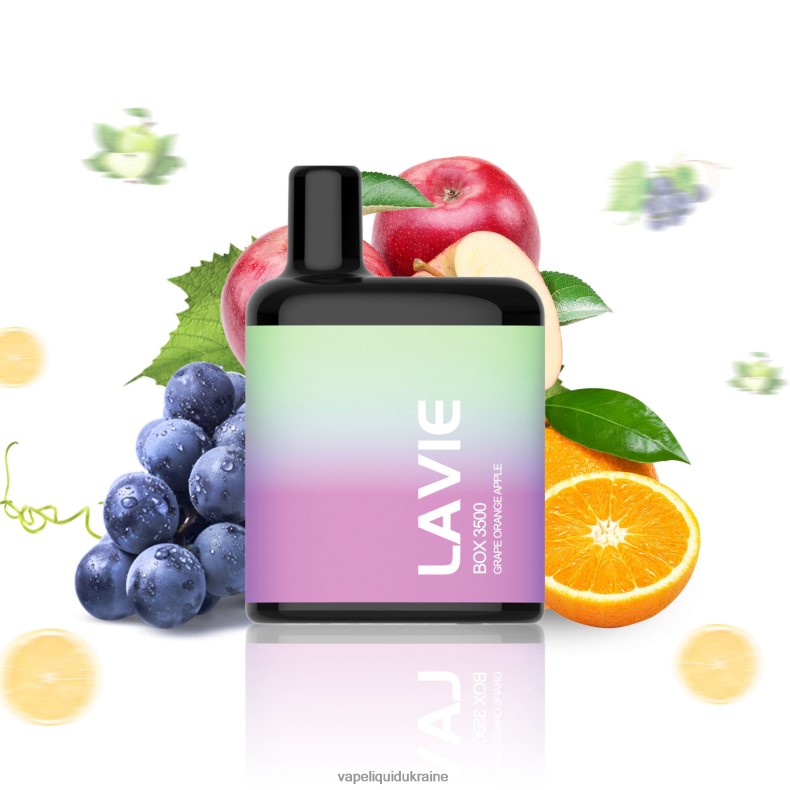 Vape Liquid Ukraine - LAVIE BOX 3500 Puffs Grape Orange Apple 004L4N212