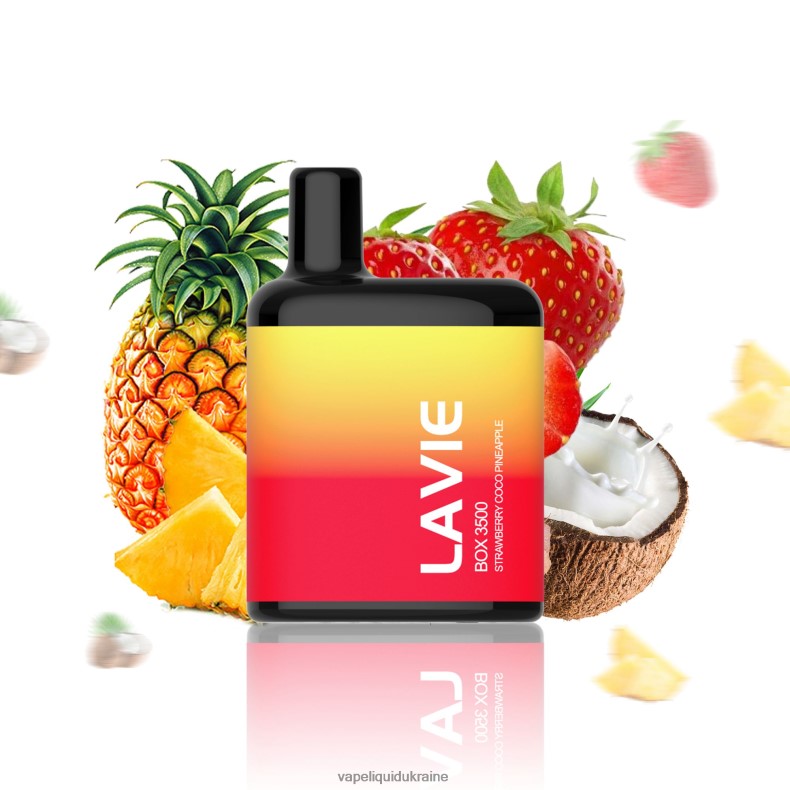 Vape Liquid Ukraine - LAVIE BOX 3500 Puffs Strawberry Coco Pineapple 004L4N207