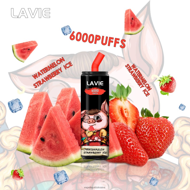Vape Liquid Ukraine - LAVIE Coke BAR 6000 Puffs Watermelon Strawberry Ice 004L4N267