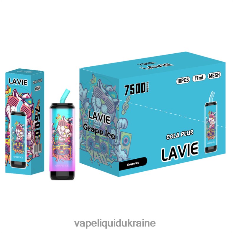 Vape Pod System - LAVIE Cola Plus 7500 Puffs Grape Ice 004L4N254