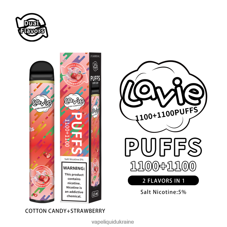 Vape Shop Київ - LAVIE BAR Switch 2200 Puffs Cotton Candy/Strawberry 004L4N293