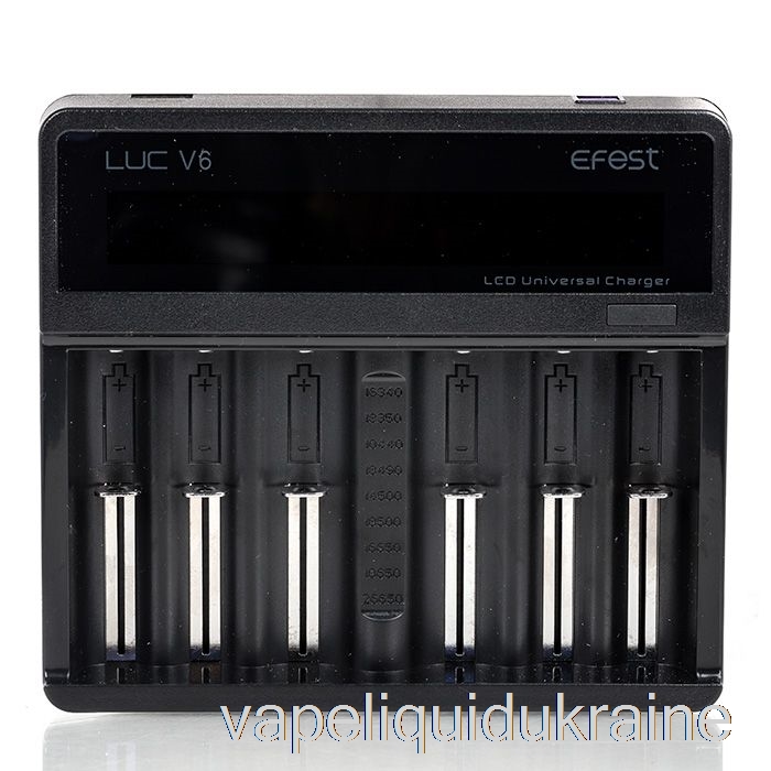 Vape Liquid Ukraine Efest LUC V6 6-Bay LCD Universal Charger